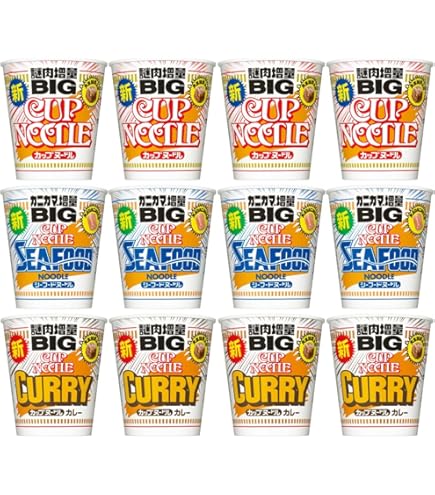 Amazon.co.jp: 日清 カップヌードルBIG 4種12食 詰め合わせ カップ